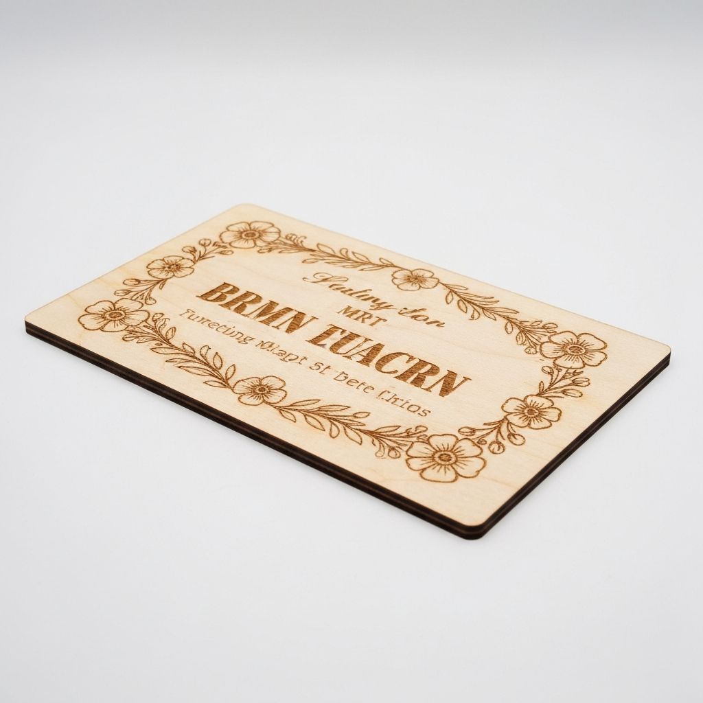 Placa decorativa em MDF com gravação a laser e padrões florais