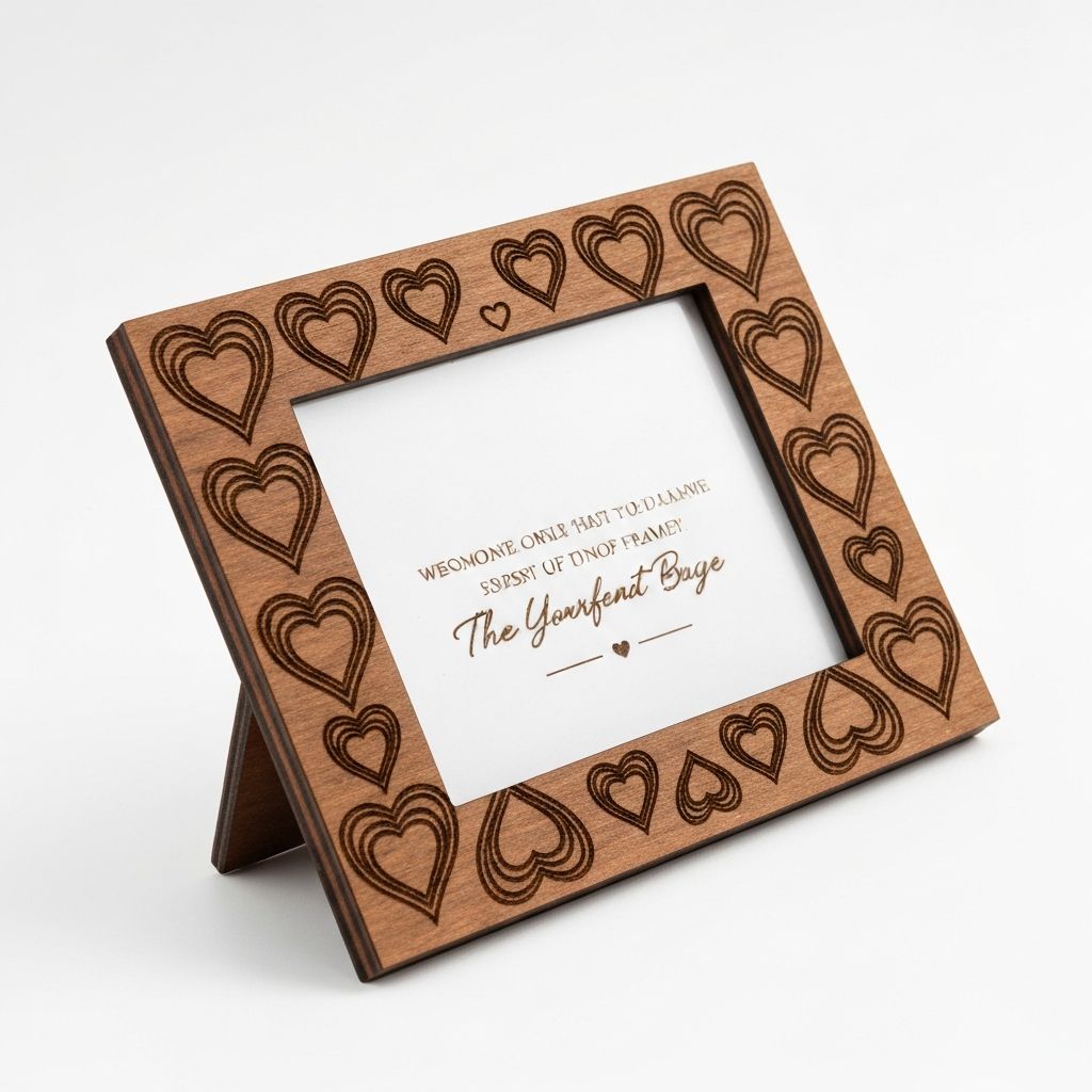 Porta-retrato personalizado em MDF com gravação a laser